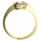 Miron Gold okázalý zásnubní prsten ze žlutého zlata