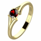 Pavla Gold Granát  zásnubní prsten ze žlutého zlata