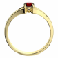 Pavla Gold Granát  zásnubní prsten ze žlutého zlata