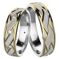 Kora Colour GW - snubní prsteny ze žlutého a bílého zlata