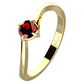 Pamela Gold Granát zásnubní prsten ze žlutého zlata