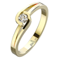 Selina G Briliant zásnubní prsten ze žlutého zlata