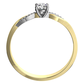 Danika Colour GW Briliant prsten z bílého a žlutého zlata
