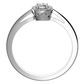 Ladunka Princess W Briliant zásnubní prsten z bílého zlata