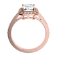 Olivia Red velkolepý prsten z růžového zlata