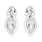 Sostrata S White Topaz stříbrné náušnice s bílým topazem
