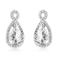 Ava S White Topaz stříbrné náušnice s bílým topazem