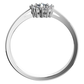 Angelína Princess White zásnubní prsten z bílého zlata