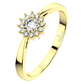 Angelína Princess Gold zásnubní prsten ze žlutého zlata