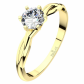 Popelka GW Safír zásnubní prsten ze žlutého zlata se safírem