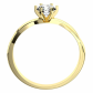 Popelka GW Safír zásnubní prsten ze žlutého zlata se safírem