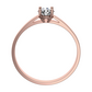 Marcelka RW Safír zásnubní prsten z růžového zlata se safírem