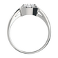 Creak S White Topaz prsten ze stříbra s bílým topazem