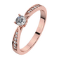 Adélka Princess R Briliant zásnubní prsten z růžového zlata