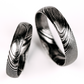 Veneta Damascus Steel snubní prsteny z chirurgické oceli