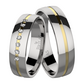 Orion Steel Gold - snubní prsteny z chirurgické oceli