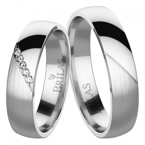 Rebeca White - snubní prsteny s pěti kameny 