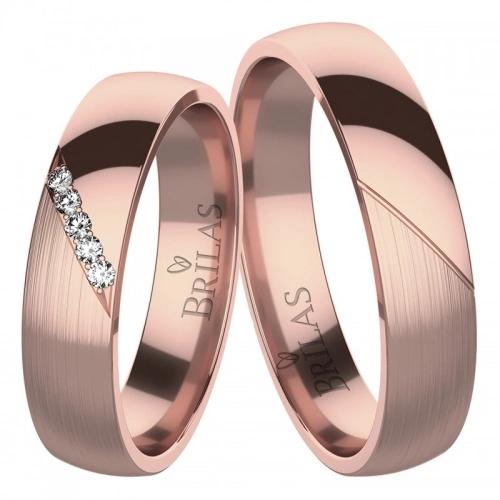 Rebeca Red - snubní prsteny s pěti kameny