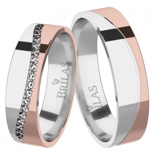 Samira Colour RW - snubáky z červeného a bílého zlata