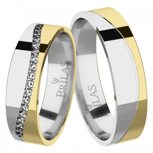 Samira Colour GW - snubní prsteny z kombinovaného zlata