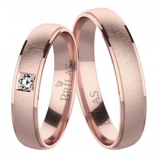 Temu Red - snubní prsteny z červeného zlata