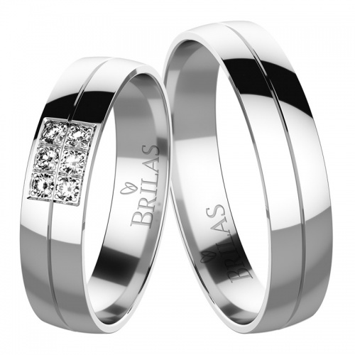Dita White - snubní prsteny z bílého zlata