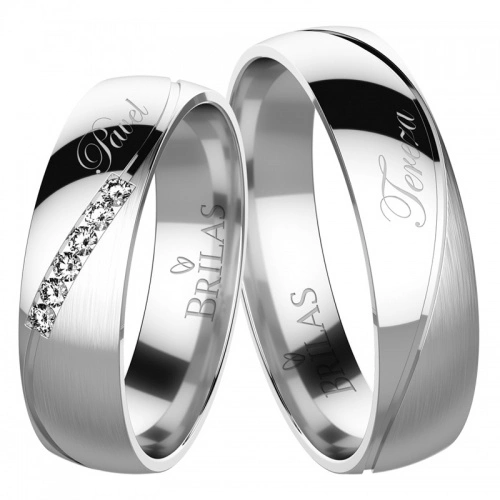 Amos White  - jedinečné snubní prsteny z bílého zlata 