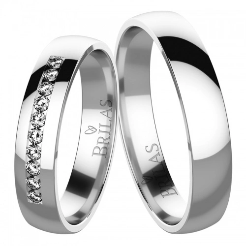 Larisa White  - zářivé prsteny z bílého zlata 