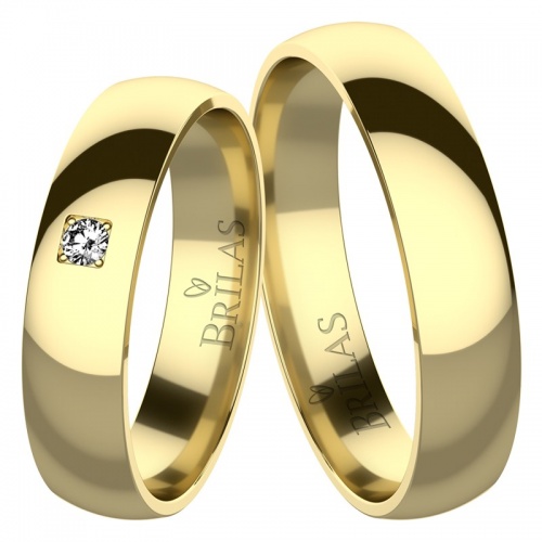 Dalie Gold  - jednoduché snubní prsteny ze žlutého zlata 