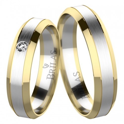 Julius Colour GW  - snubní prsteny z kombinovaného zlata 