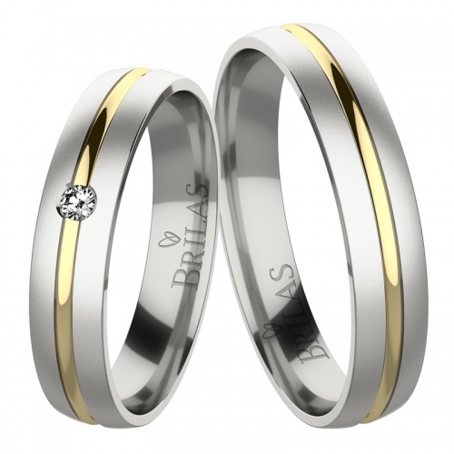 Marion Colour GW -jemné snubní prsteny z kombinovaného zlata