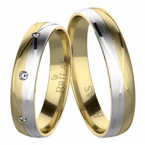 Brenda Colour GW - prsteny v kombinaci bílého a žlutého zlata