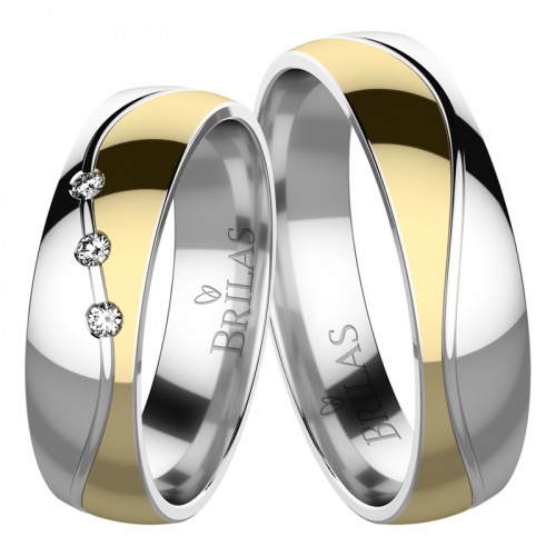 Samantha Colour GW - snubní prsteny z kombinovaného zlata