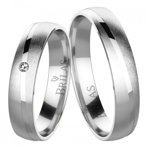 Dante White - snubní prsteny z bílého zlata