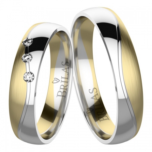 Rosie Colour GW-snubní prsteny z kombinovaného zlata