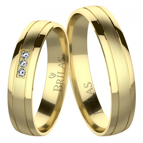 Flaviana Gold - snubní prsteny ze žlutého zlata