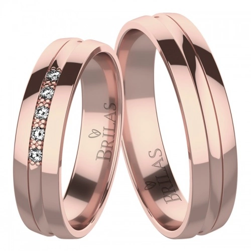 Orfe Red  - snubní prstýnky z červeného zlata 