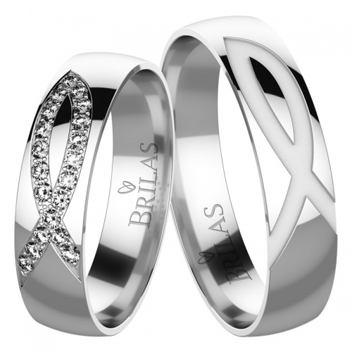 Alfa White - snubní prsteny z bílého zlata