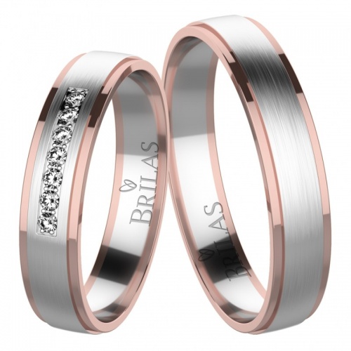 Nicodemo Colour RW - snubní prsteny z kombinovaného zlata