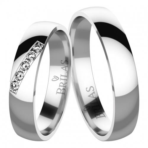 Arrigo White - snubní prsteny z bílého zlata