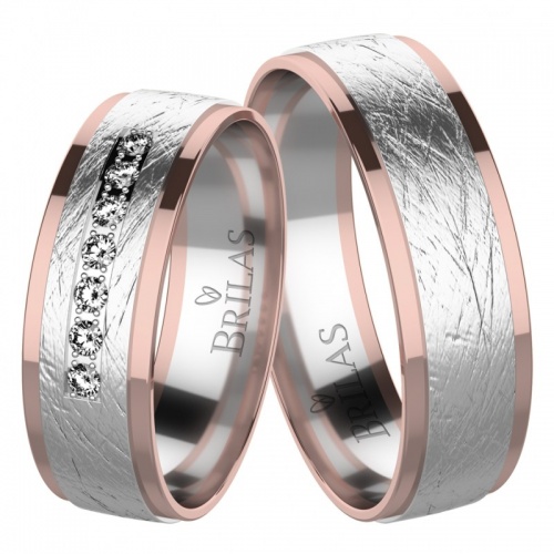 Modesto Colour RW - snubní prsteny z červeného a bílého zlata
