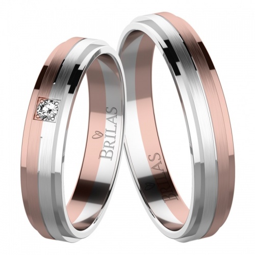 Luki Colour RW - snubní prsteny z kombinovaného zlata