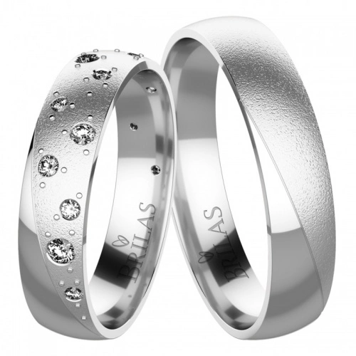 Lola White - snubní prsteny z bílého zlata