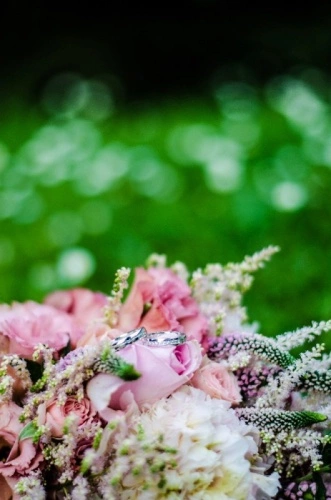 Fannia White - snubní prstýnky s linkou a kameny