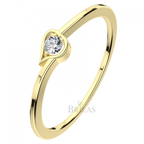 Hypnos Gold - zásnubní prsten se srdcem ze žlutého zlata