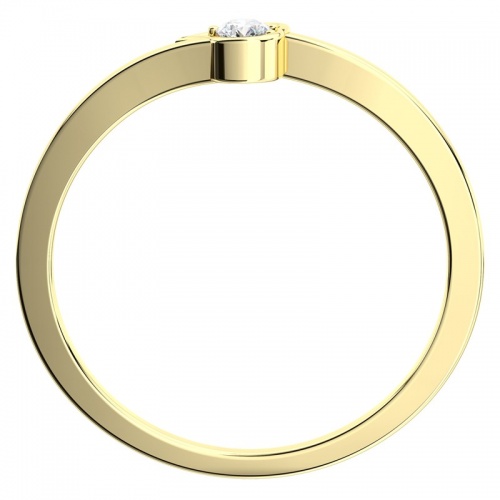 Hypnos Gold - zásnubní prsten se srdcem ze žlutého zlata