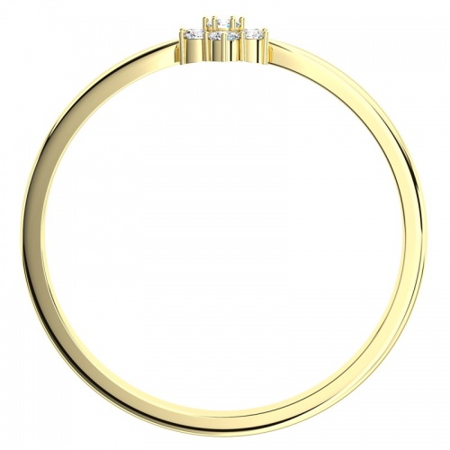 Dike Gold  - prsten ze žlutého zlata ve tvaru kytičky