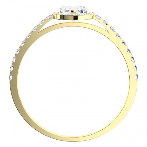 Héra Gold - prsten ve tvaru srdce ze žlutého zlata