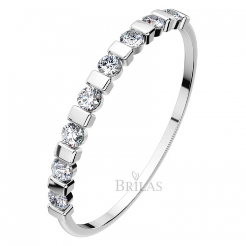 Eris W Briliant  - netradiční zásnubní prsten z bílého zlata 