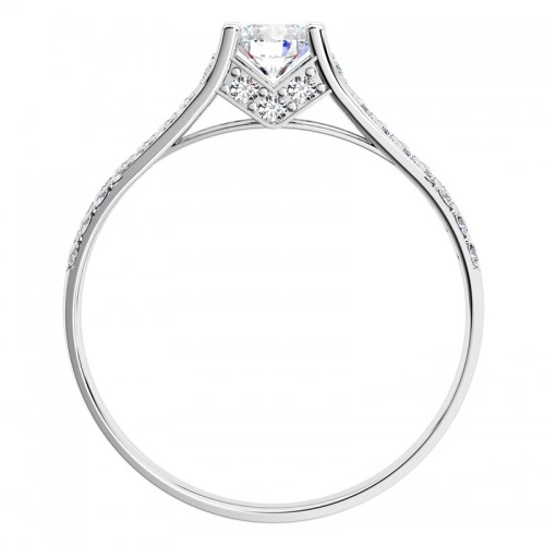 Apolonia White  - prsten z bílého zlata